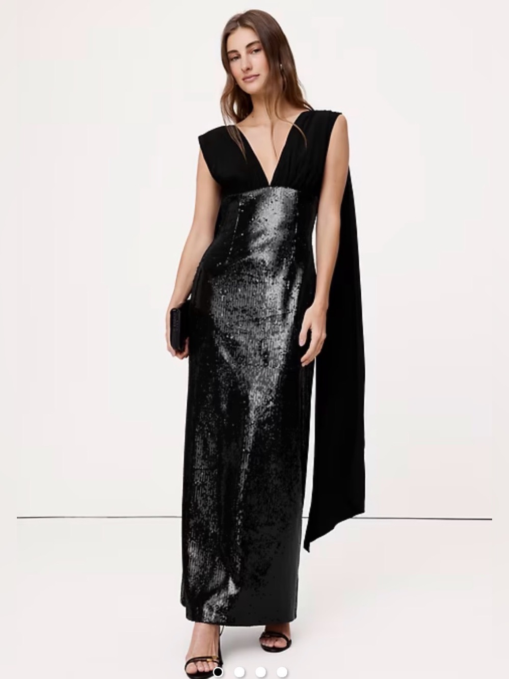Banana republic SEQUIN & GEORGETTE MAXI DRESS